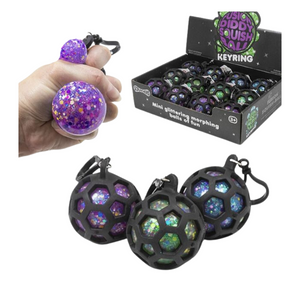 Fusion Squish Ball Keychain Glitter