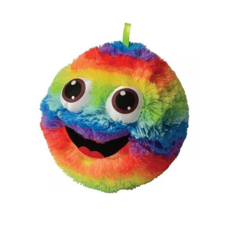 Rainbow Furry Face Big Eye Ball 25cm