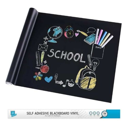 Self Adhesive Blackboard Vinyl With Chalks (1m x 45cm)