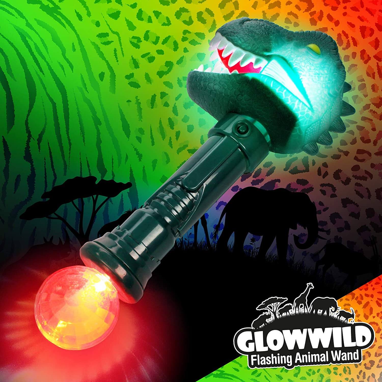 Flashing Light Up Dinosaur Wand 11" - Diversified UK