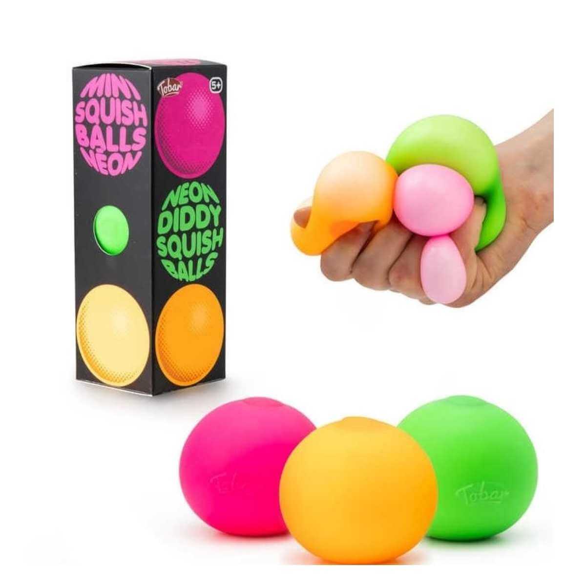 Neon Squishy Diddy Balls 3pk