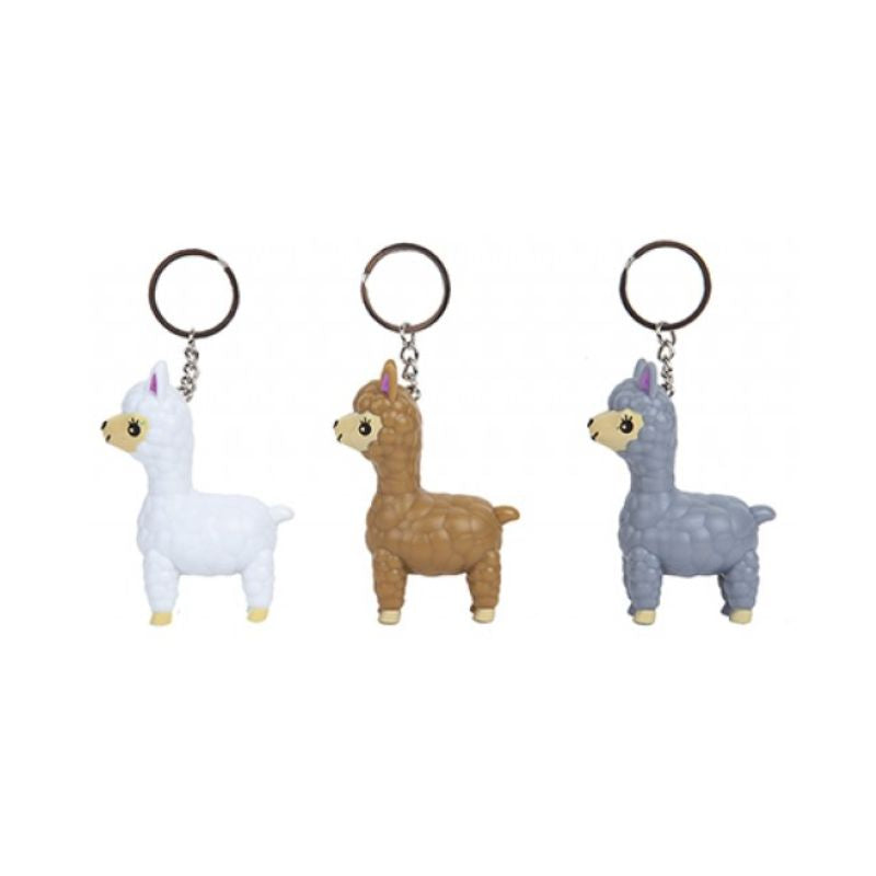 Light Up & Sounds Llama Keychain